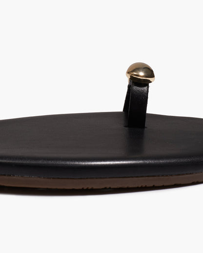 Colette Leather Sandals in Sable - TKEES