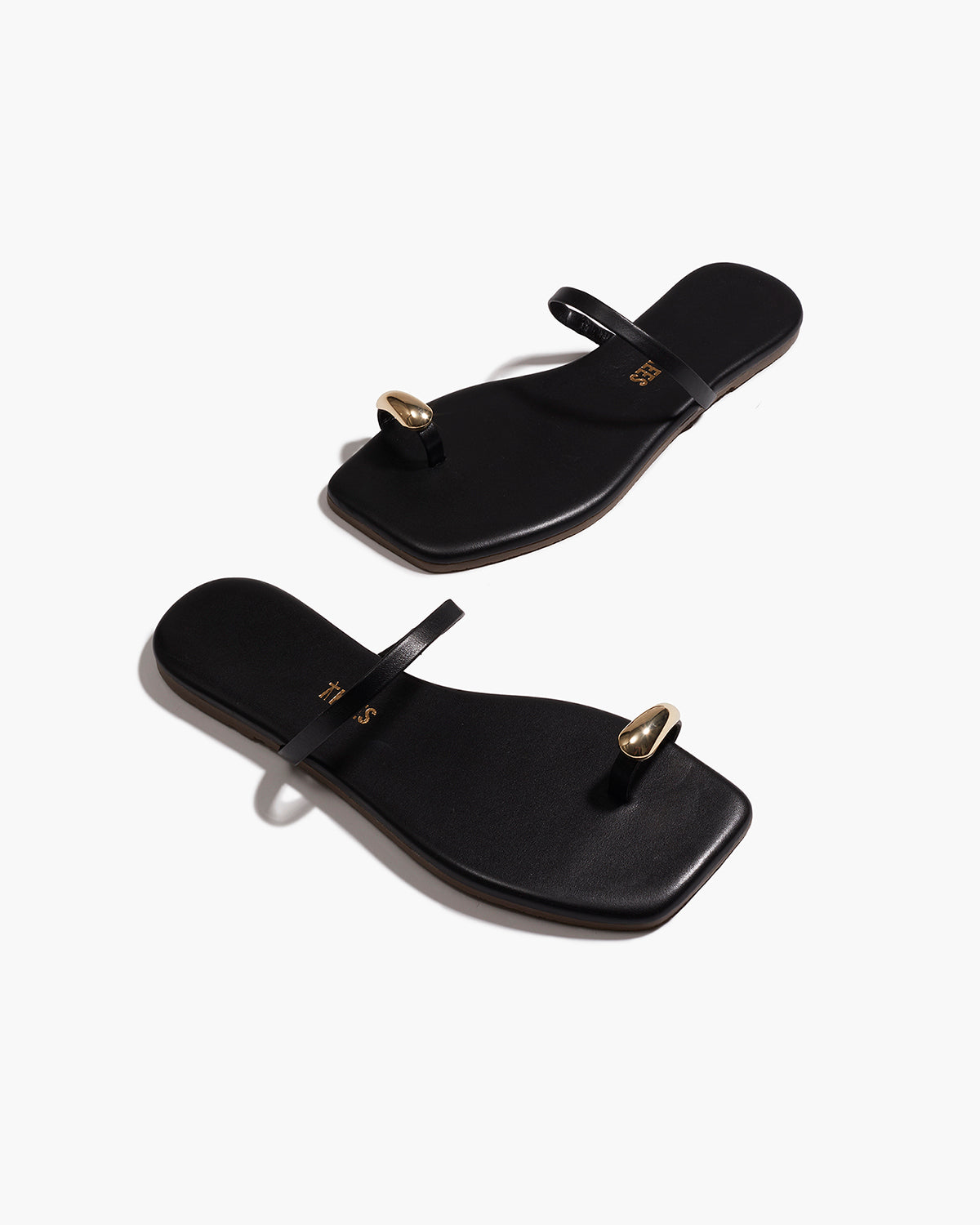 Colette Leather Sandals in Sable - TKEES
