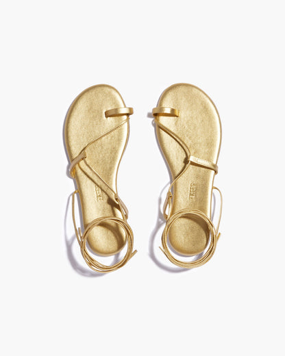 Jo Metallics Leather Sandals in Blink - TKEES