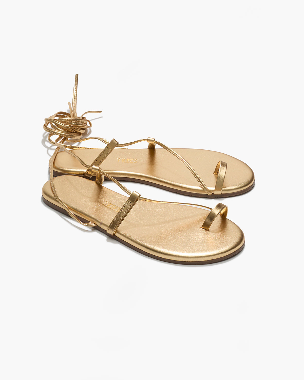 Jo Metallics Leather Sandals in Blink - TKEES