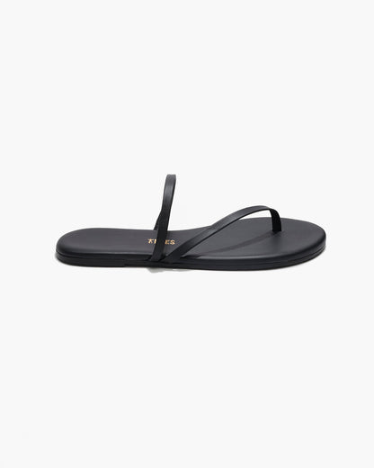 Sarit Leather Sandals in Sable - TKEES