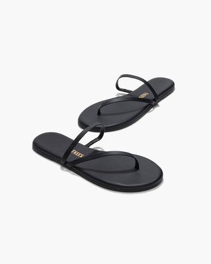 Sarit Leather Sandals in Sable - TKEES