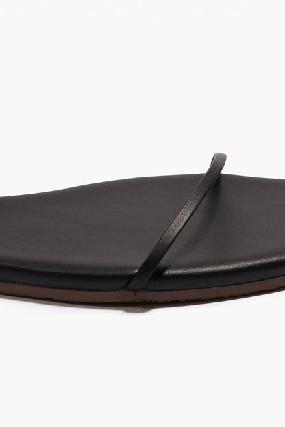 Square Toe Twiggy Leather Sandals in Sable - TKEES