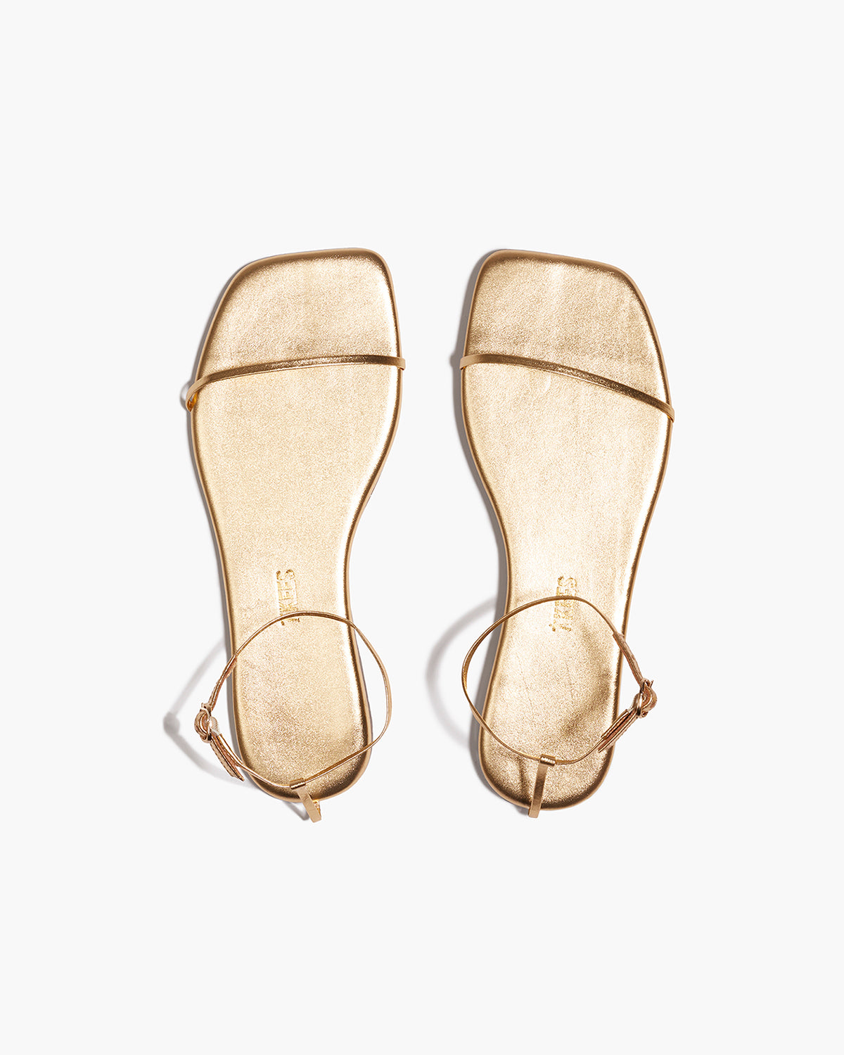 Square Toe Twiggy Leather Sandals in Blink - TKEES