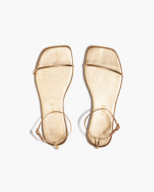 Square Toe Twiggy Leather Sandals in Blink - TKEES