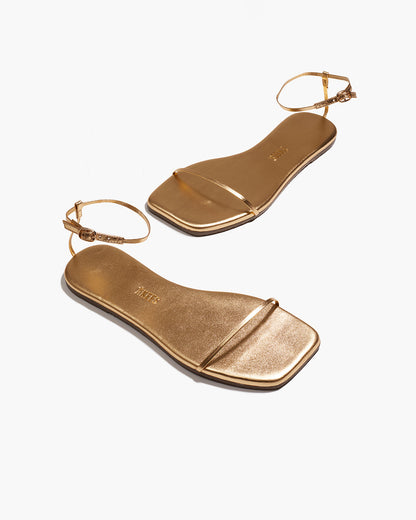 Square Toe Twiggy Leather Sandals in Blink - TKEES