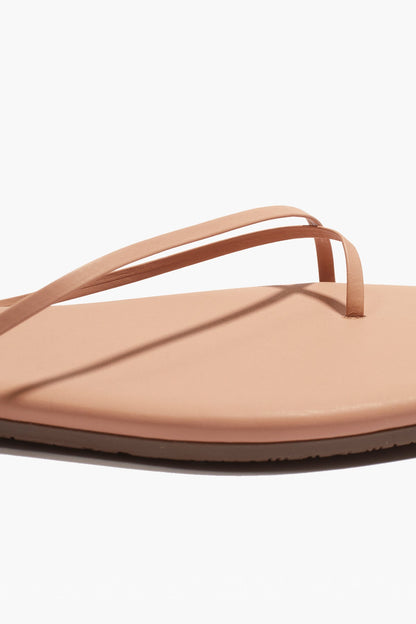 Square Toe Millie Leather Sandals in Nude Beach - TKEES