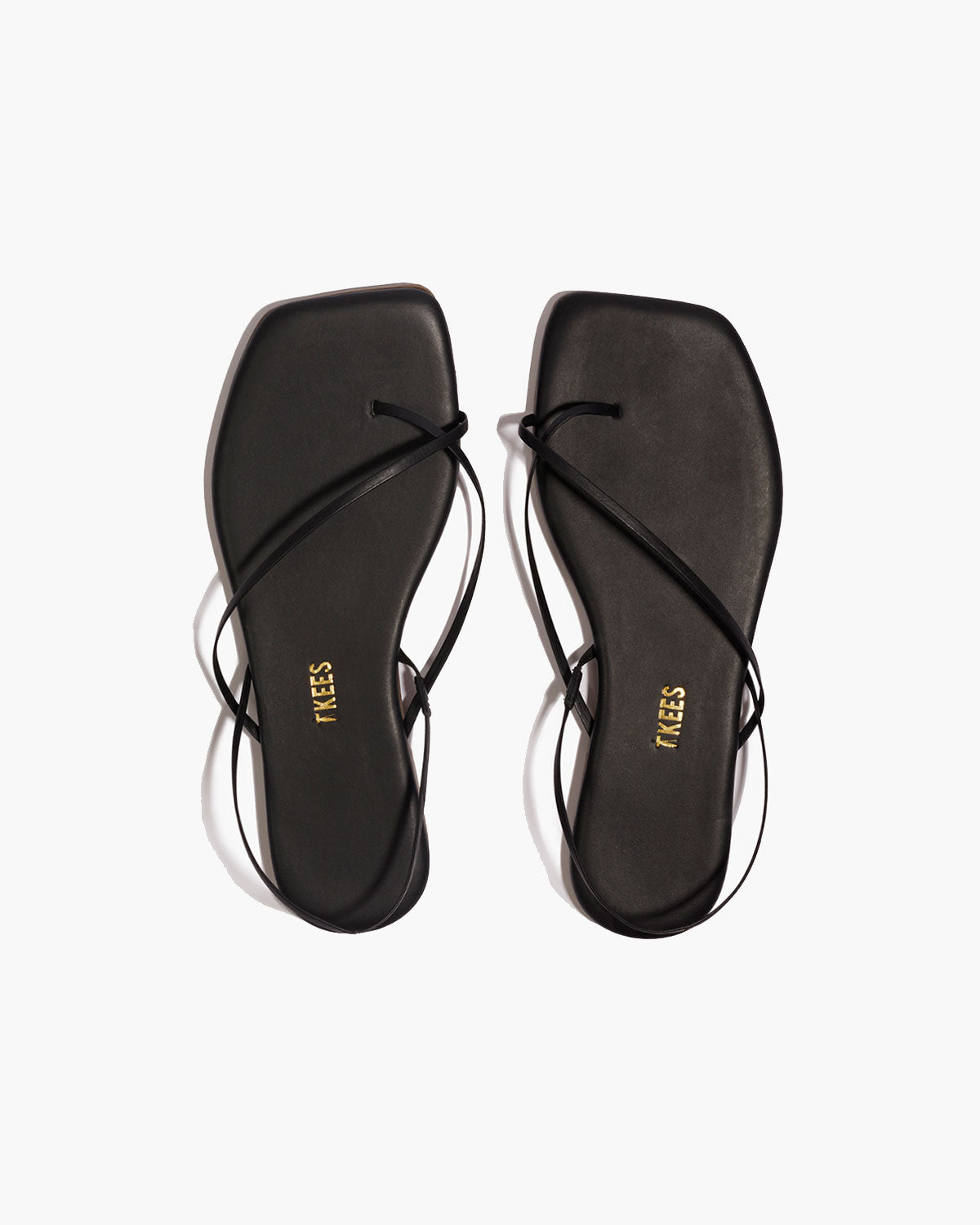 Square Toe Millie Leather Sandals in Sable - TKEES