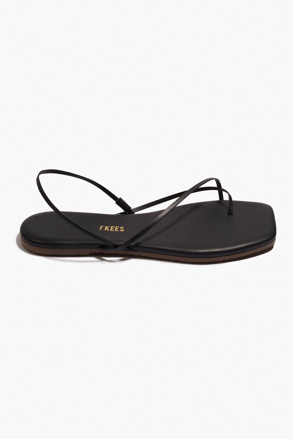 Square Toe Millie Leather Sandals in Sable - TKEES