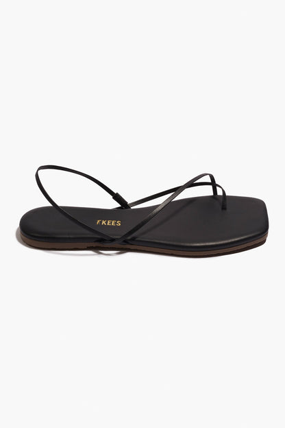 Square Toe Millie Leather Sandals in Sable - TKEES