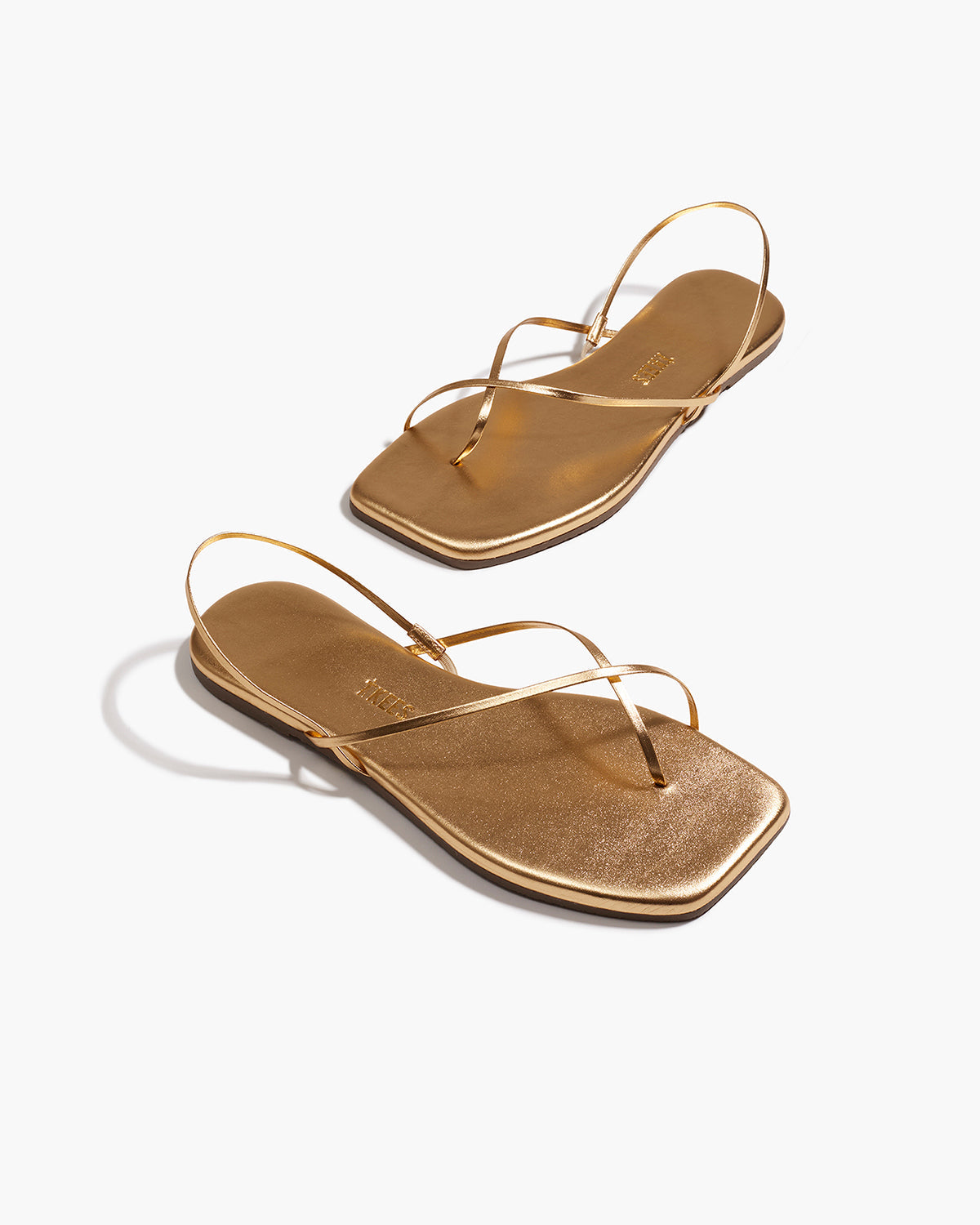Square Toe Millie Leather Sandals in Blink - TKEES