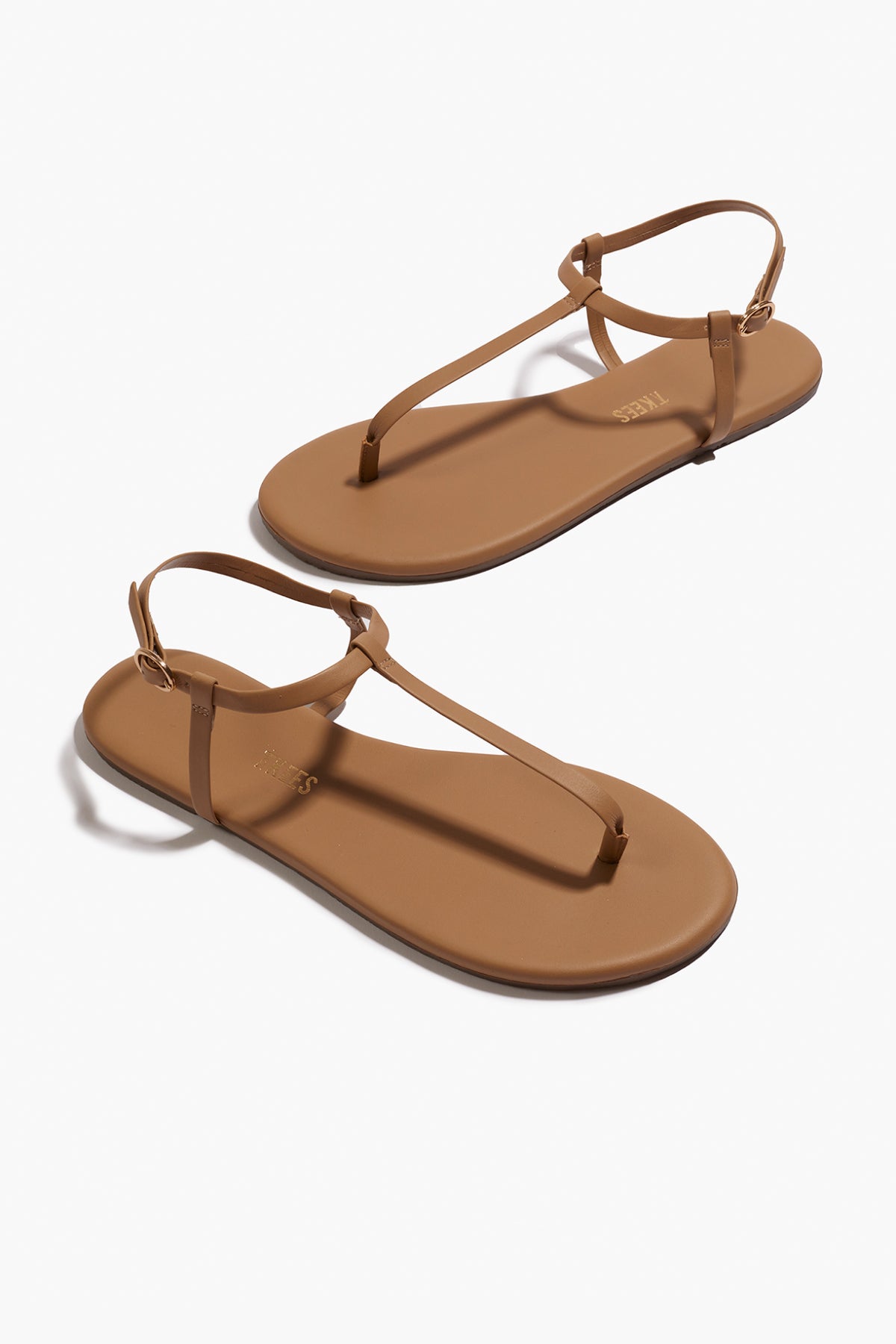 Mariana Leather Sandals in Cocobutter - TKEES