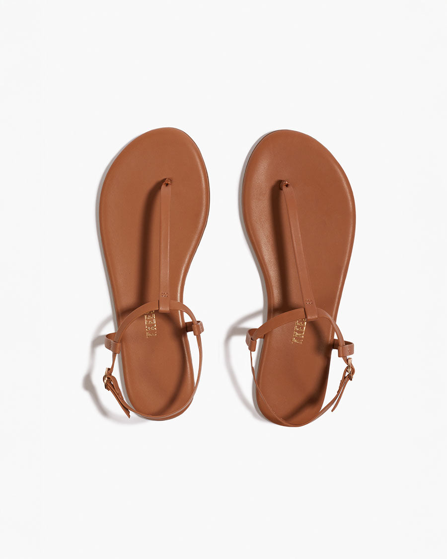 Mariana Leather Sandals in Au Naturale - TKEES