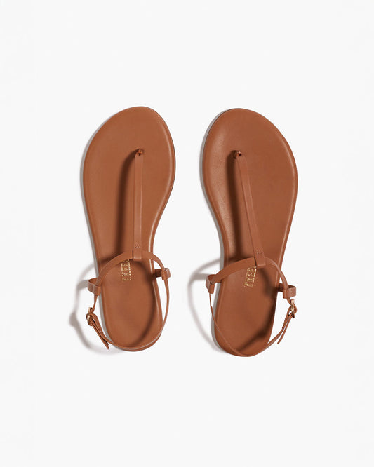Mariana Leather Sandals in Au Naturale - TKEES