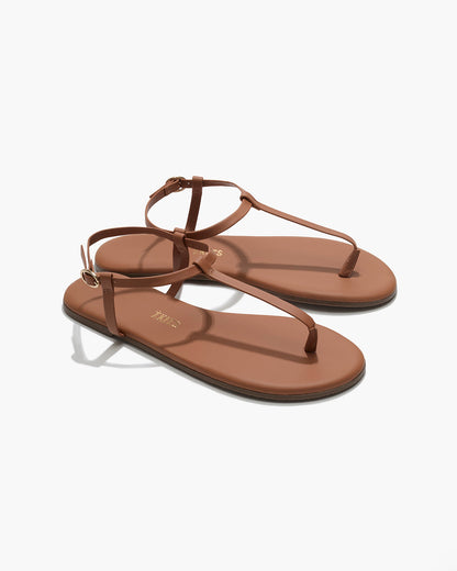 Mariana Leather Sandals in Au Naturale - TKEES