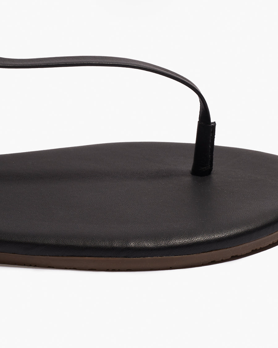 Mariana Leather Sandals in Black - TKEES