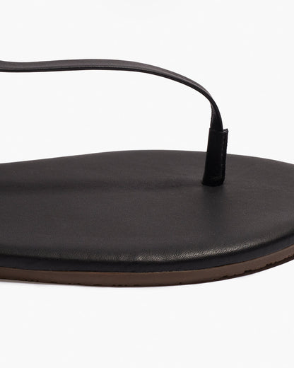 Mariana Leather Sandals in Black - TKEES