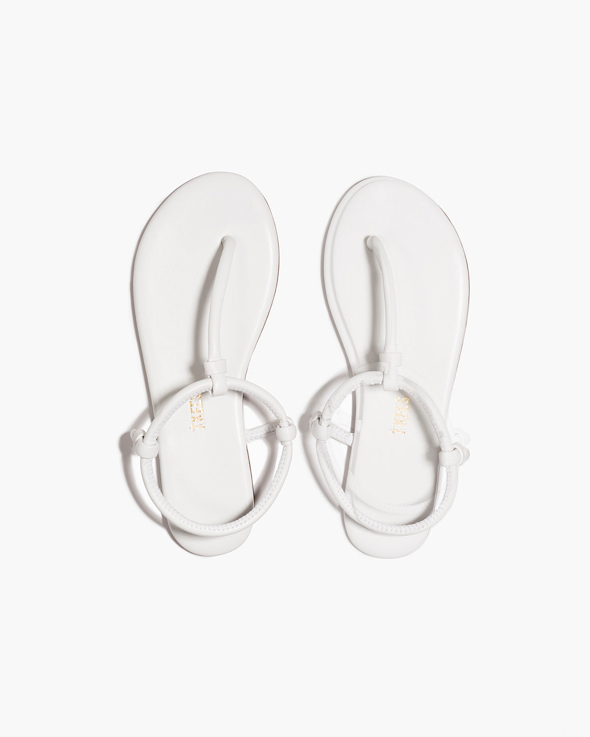 Tubular Mariana Leather Sandals in White - TKEES