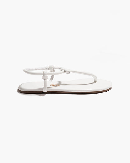 Tubular Mariana Leather Sandals in White - TKEES