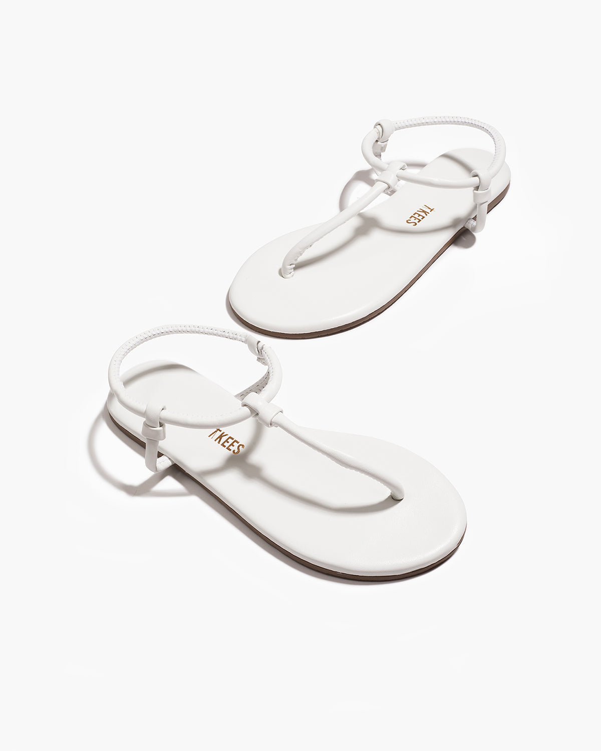 Tubular Mariana Leather Sandals in White - TKEES