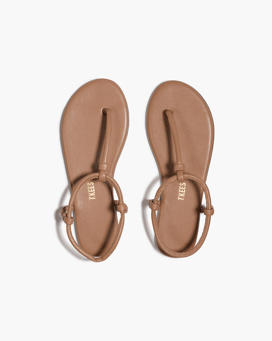 Tubular Mariana Leather Sandals in Cocobutter - TKEES