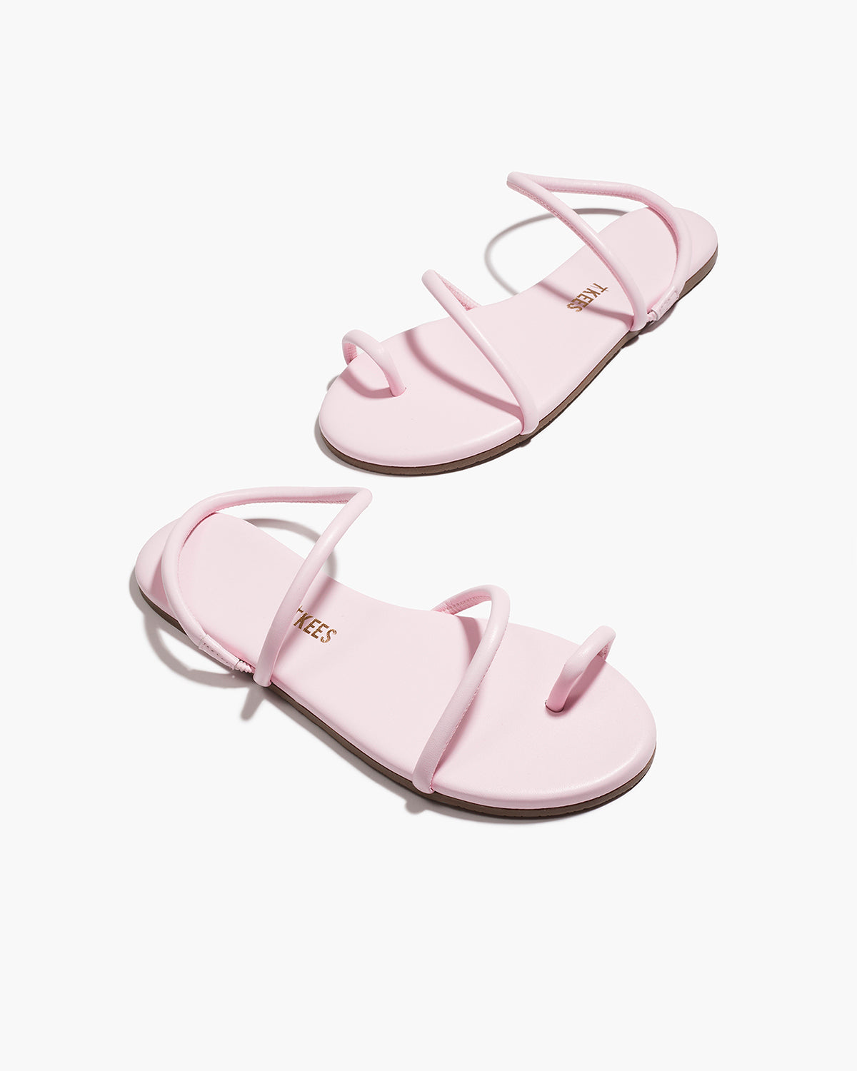 Tubular Mia Napa Leather Sandals in Powder Pink - TKEES