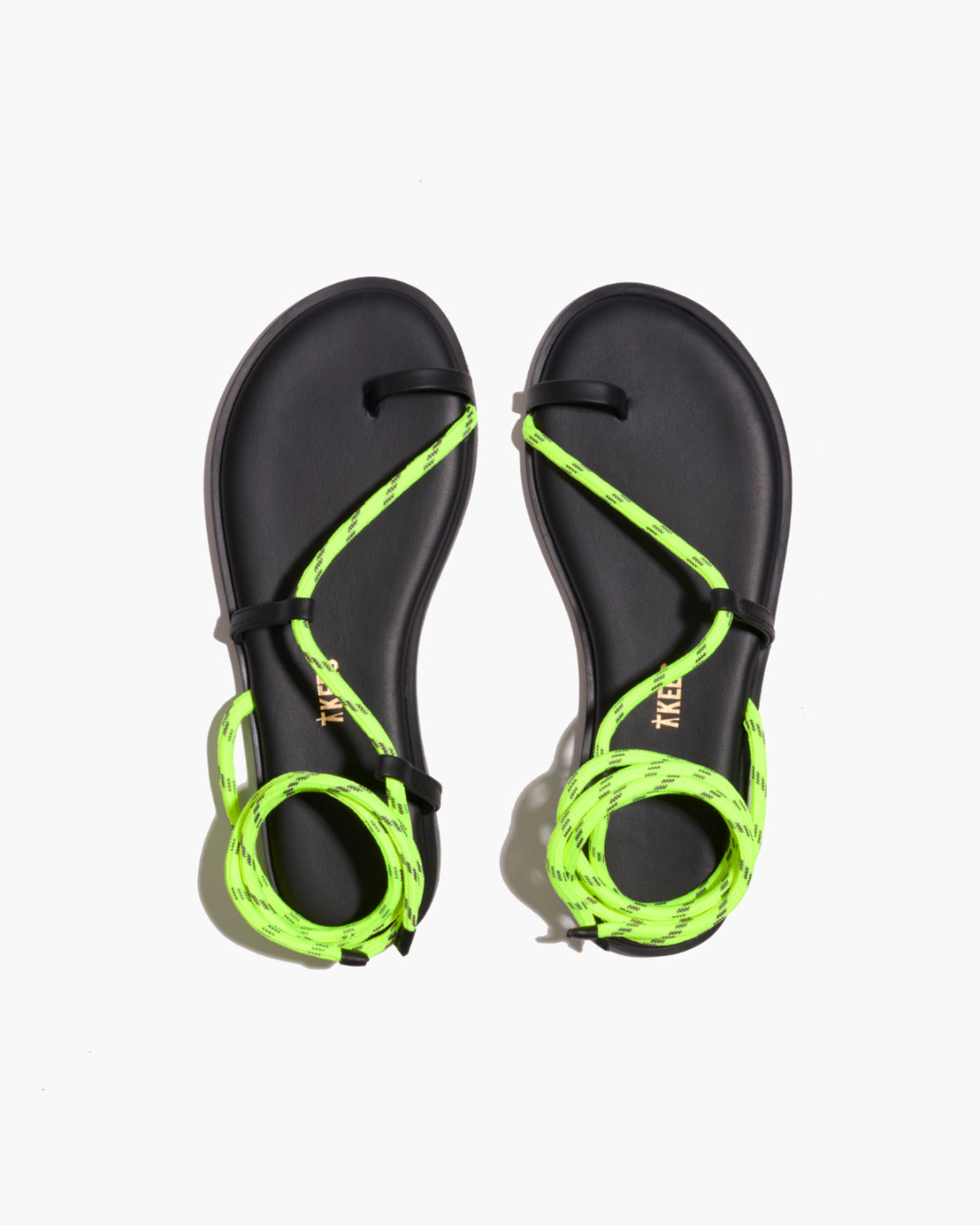 Phoenix Rope Sandals in Neon Yellow - TKEES