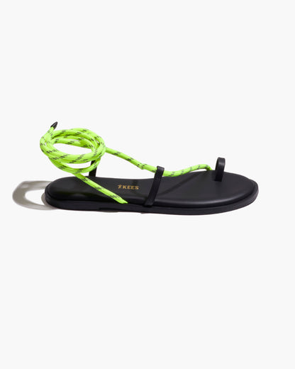 Phoenix Rope Sandals in Neon Yellow - TKEES
