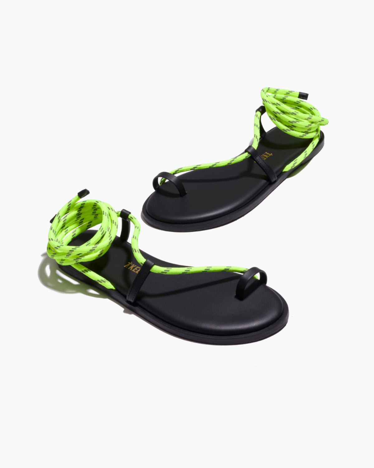 Phoenix Rope Sandals in Neon Yellow - TKEES