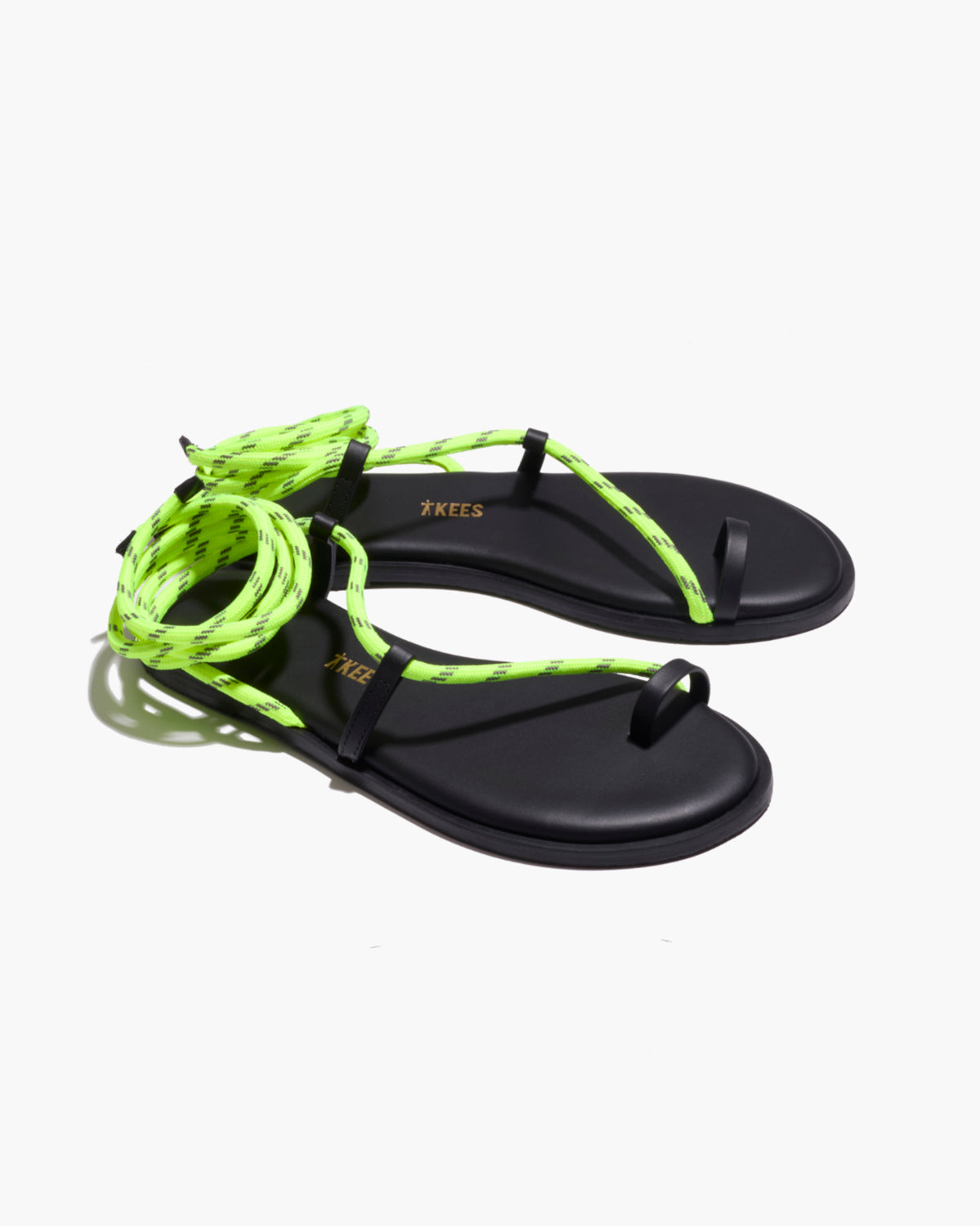 Phoenix Rope Sandals in Neon Yellow - TKEES