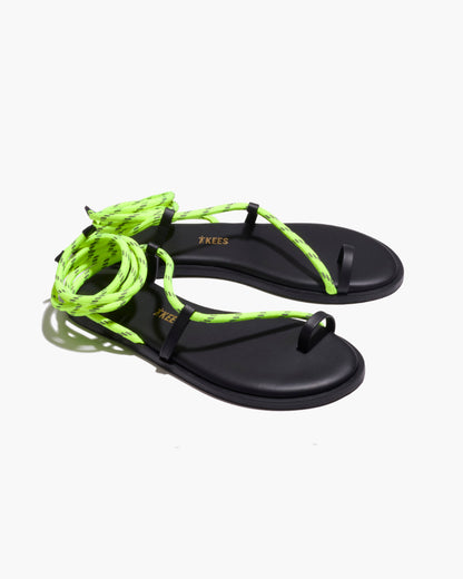 Phoenix Rope Sandals in Neon Yellow - TKEES