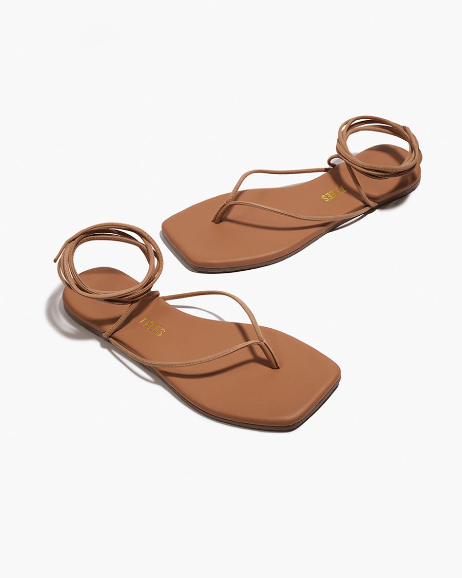 Square Toe Lilu Suede Sandals in Hazelton - TKEES
