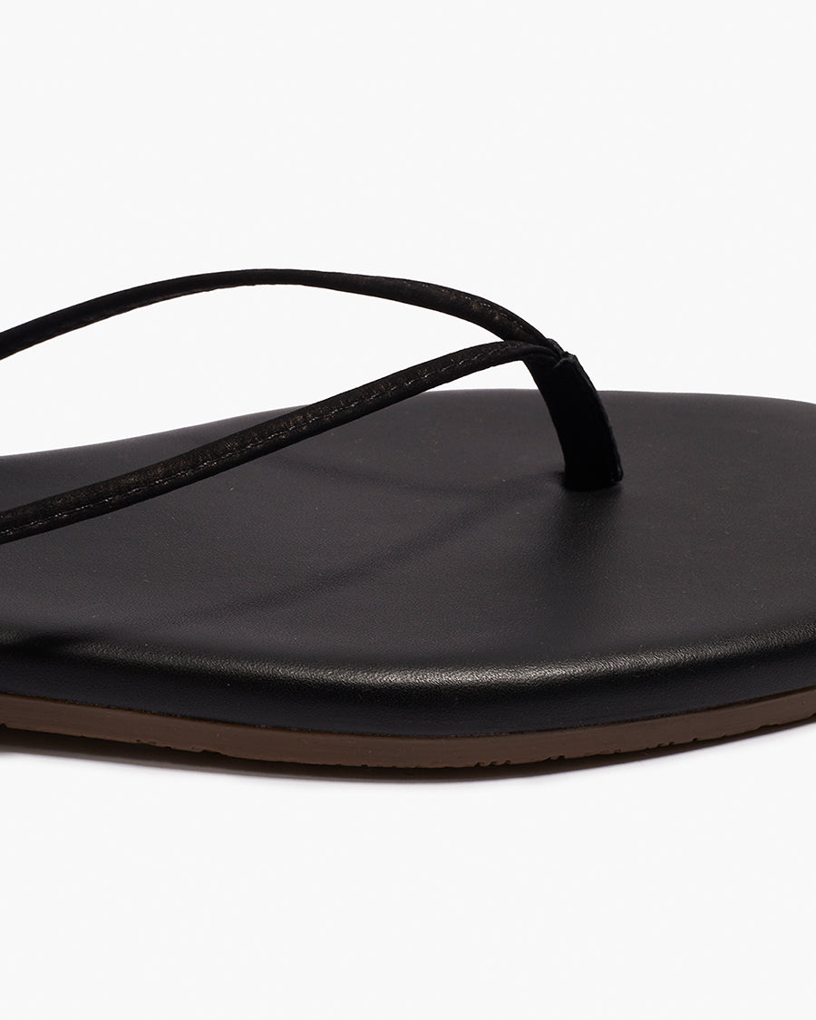 Square Toe Lilu Leather Sandals in Sable - TKEES