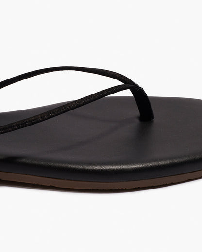 Square Toe Lilu Leather Sandals in Sable - TKEES
