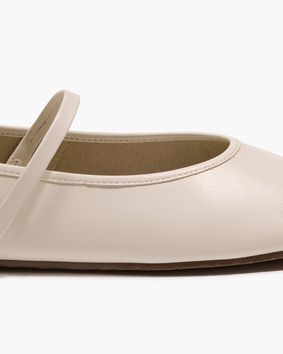 Reese Ballet Flat in Cream - TKEES