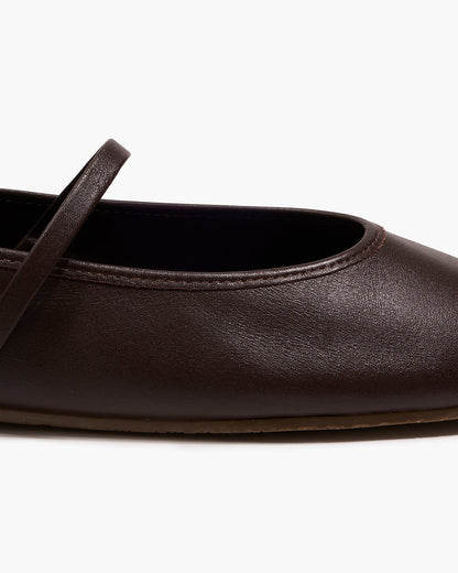 Reese Ballet Flat in Rich Brown - TKEES