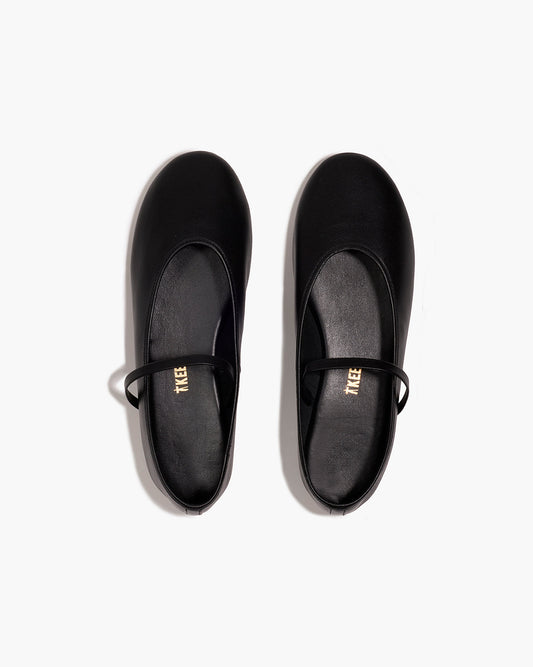 Reese Ballet Flat in Sable - TKEES