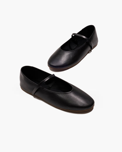 Reese Ballet Flat in Sable - TKEES