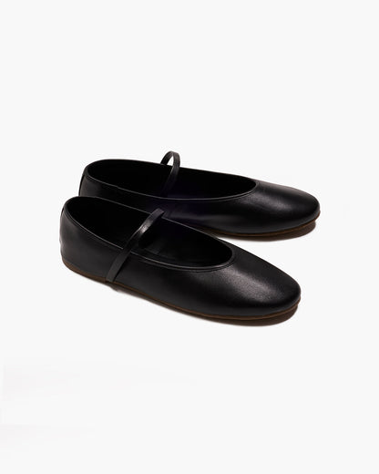 Reese Ballet Flat in Sable - TKEES