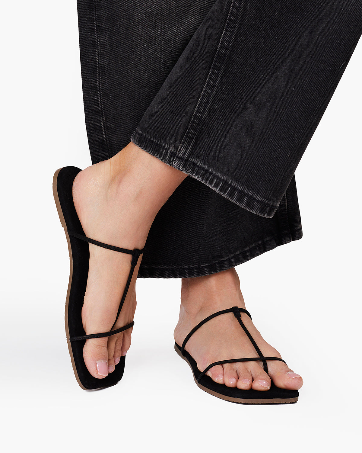 The Chloe – Square Toe Suede Sandal - TKEES