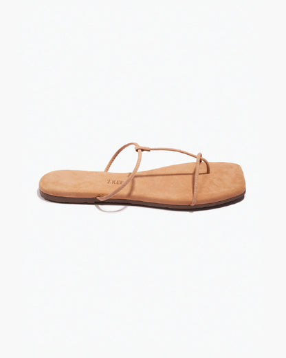The Chloe – Square Toe Suede Sandal - TKEES