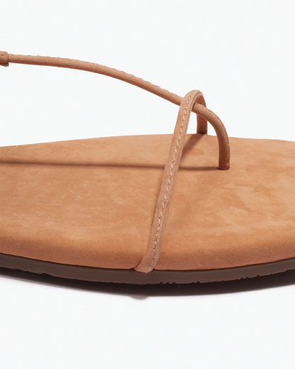 The Chloe – Square Toe Suede Sandal - TKEES