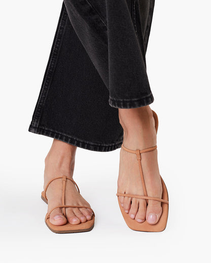 The Chloe – Square Toe Suede Sandal - TKEES