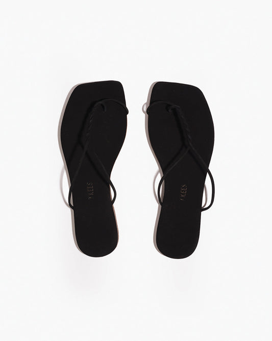 The Simone – Square Toe Suede Thong Sandal - TKEES