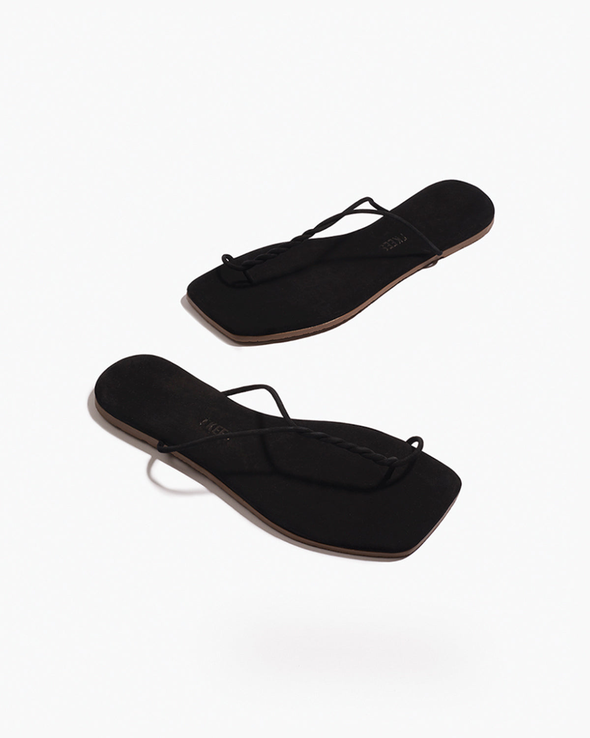 The Simone – Square Toe Suede Thong Sandal - TKEES