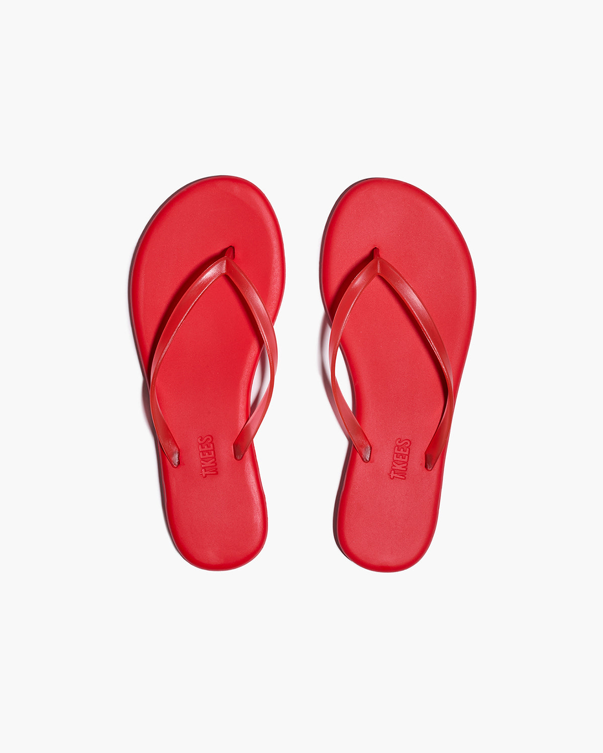 Aqua Sol Red Flip Flops  - TKEES