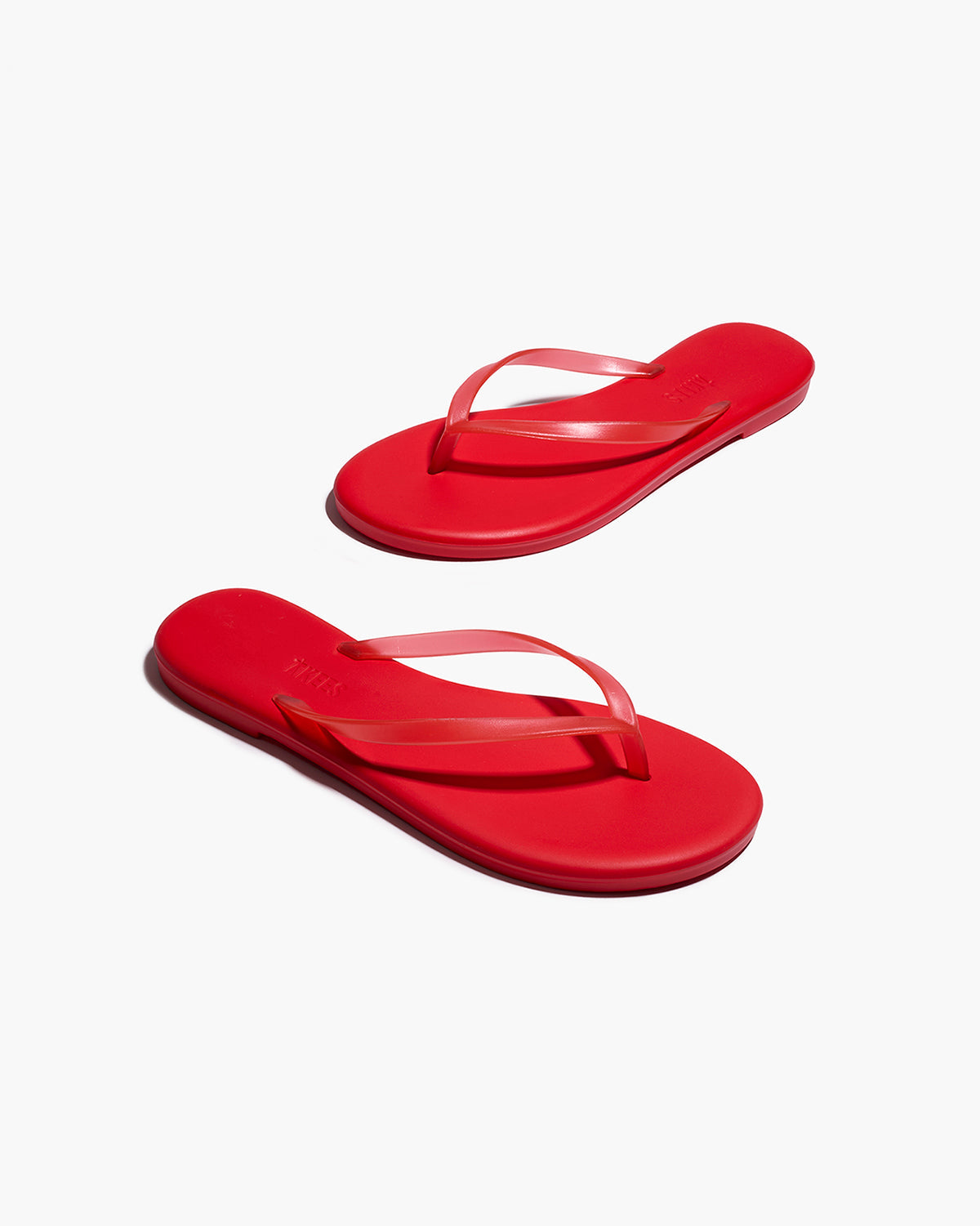 Aqua Sol Red Flip Flops  - TKEES
