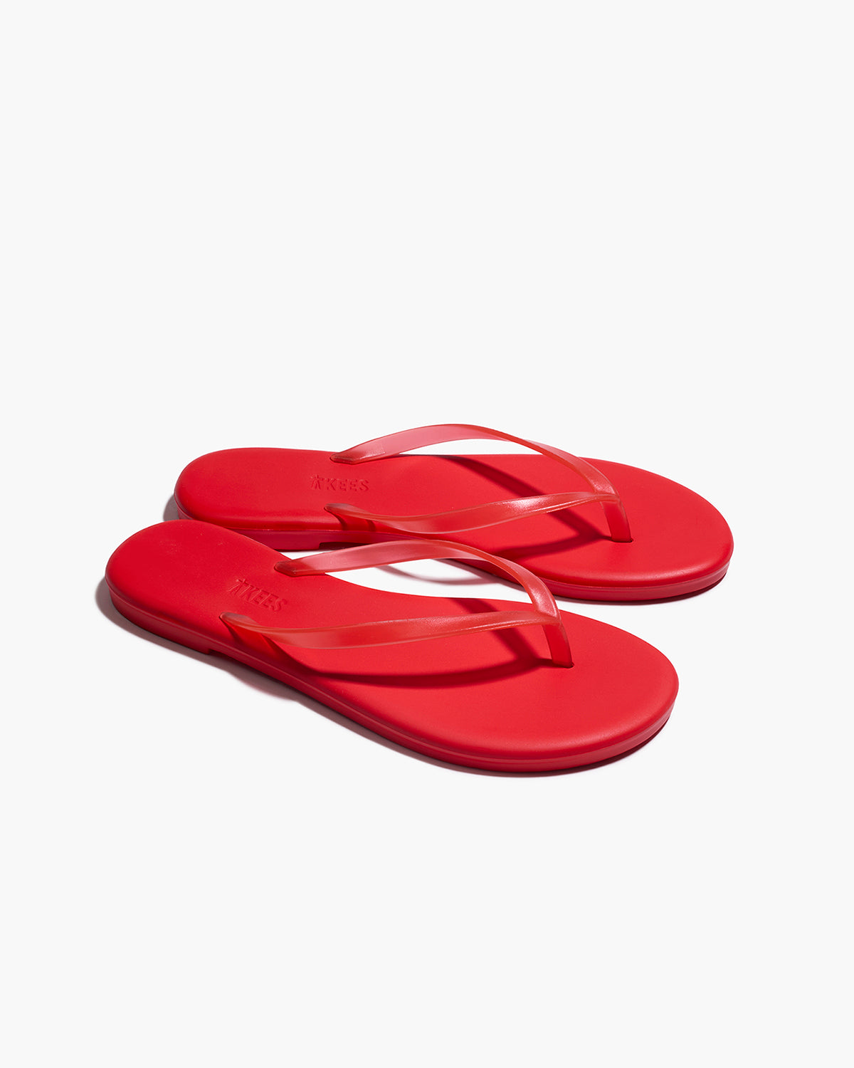 Aqua Sol Red Flip Flops  - TKEES