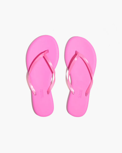 Aqua Pink Spritz Flip Flops  - TKEES