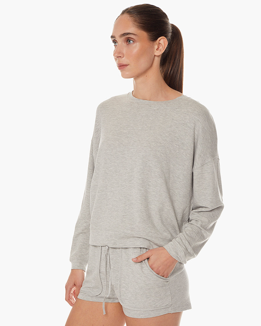 Coucher-de-Soleil-Crew - Heather Grey  - TKEES